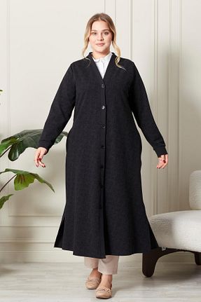 رویه سایز بزرگ مشکی زنانه مخلوط پلی استر Ferace - کد 886549553