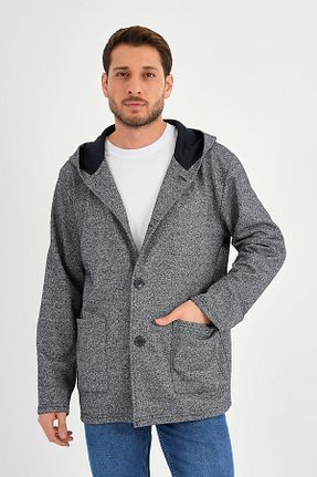 رویه سرمه ای مردانه %100 پنبه اورسایز کلاه دار کد 886710280