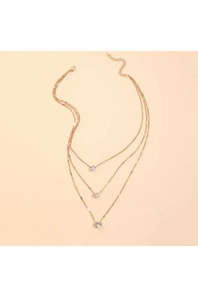 گردنبند جواهر زرد زنانه سنگ Renkada - کد 886710414