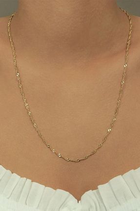 گردنبند طلا زرد زنانه 14 عیار Fiyonk Kuyumculuk - کد 932774622