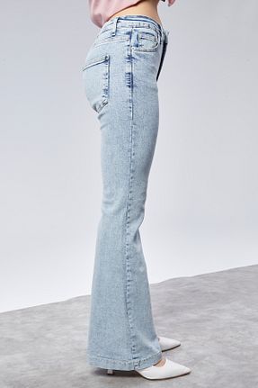 شلوار جین رنگی زنانه پاچه اسپانیولی CEDY DENIM - کد 886708223