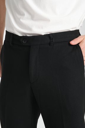 شلوار مشکی مردانه پنبه - پلی استر - الاستین Frappoli - کد 886720460