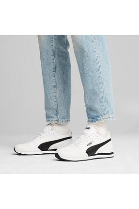 کفش اسنیکر سفید زنانه بند دار Puma - کد 839380503