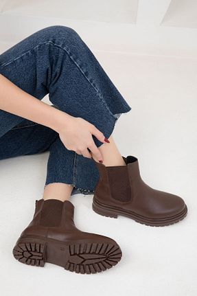 بوت / نیم بوت قهوه ای زنانه چرم مصنوعی SOHO - کد 884630549