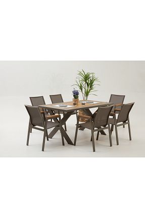 ست باغچه قهوه ای آلومینیوم Divona Home - کد 752351244
