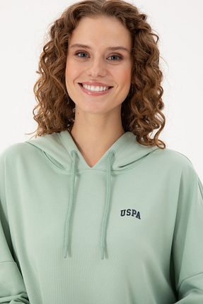 سوئیشرت سبز زنانه ساده U.S. Polo Assn. - کد 884861378