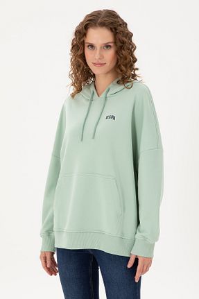 سوئیشرت سبز زنانه ساده U.S. Polo Assn. - کد 884861378