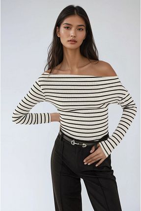 بلوز سفید زنانه اسلیم فیت Hiccup - کد 870409277