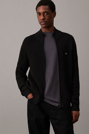 پلیور مشکی مردانه ساده Calvin Klein - کد 871325035