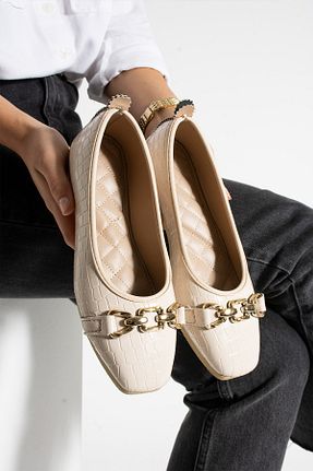 بابت بژ زنانه چرم مصنوعی Moda Devrin - کد 884875474