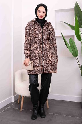 ترنچکت حجاب قهوه ای زنانه مخلوط پلی استر İmajButik - کد 884884481