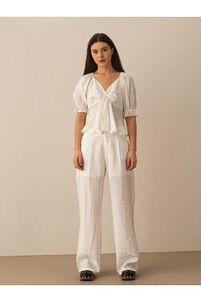 بلوز سفید زنانه ساده Xint - کد 670388872