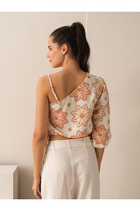 بلوز نارنجی زنانه طرح دار Xint - کد 670389818