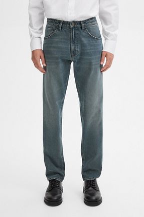 شلوار جین سرمه ای مردانه پاچه لوله تفنگی Massimo Dutti - کد 884895020