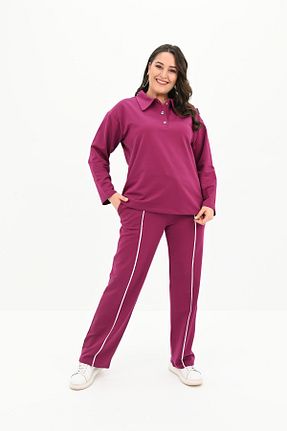 ست گرمکن سایز بزرگ بنفش زنانه سایز بزرگ Koza Butik - کد 884896034