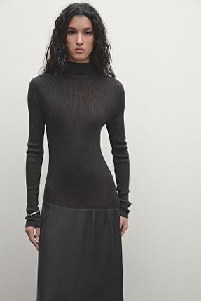 لباس سبز زنانه تریکو Massimo Dutti - کد 884894260