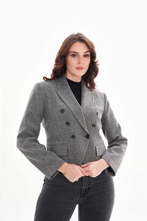 کت بلیزر طوسی زنانه Blazer nisya - کد 884899870