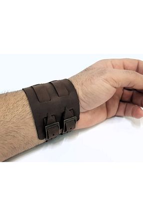 دستبند جواهر قهوه ای زنانه چرم aysefe - کد 884896810