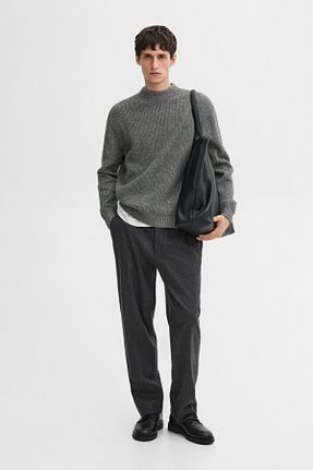 پلیور طوسی مردانه ساده Massimo Dutti - کد 884902964