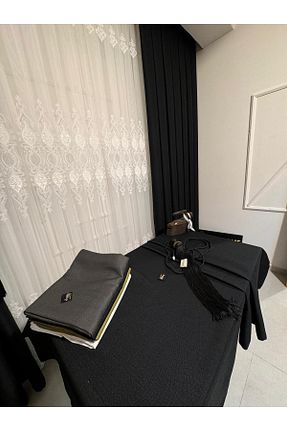 رومیزی مشکی کتان NİVEMESHOME - کد 884920332