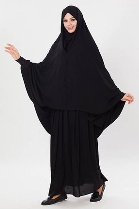 کلاه و ابایا مشکی زنانه پنبه پلی استر gülmedine - کد 884921344