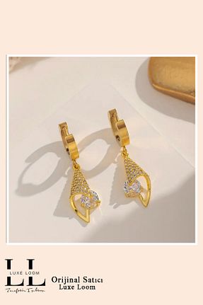 ست استیل طلائی زنانه 2 تایی Luxe Loom Zarafetin Işıltısı - کد 884925860