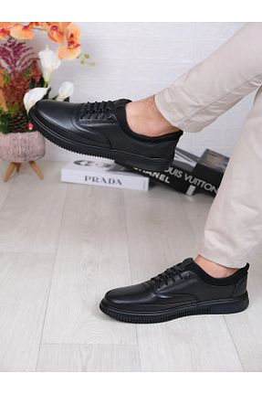 کفش کژوال مشکی مردانه چرم خالص Ayakkabı Ülkesi - کد 884286561