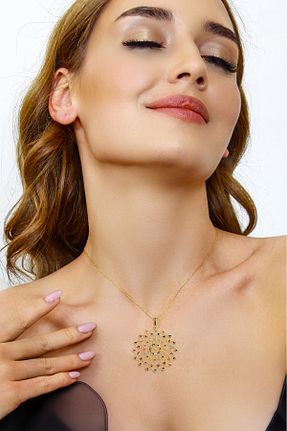 گردنبند نقره طلائی زنانه 925 عیار Tasarlatak - کد 265402040