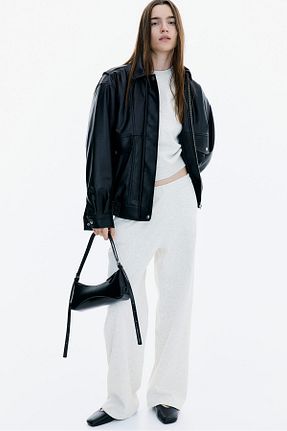 سوئیشرت سرمه ای زنانه یقه دوچرخه H&M - کد 884955849