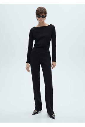 تیشرت مشکی زنانه رگولار MANGO - کد 884986154