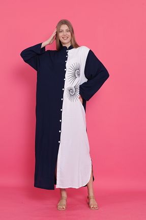 لباس حجاب سرمه ای زنانه سایز بزرگ mervemoda - کد 884966263