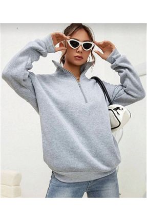 سوئیشرت طوسی زنانه چاپی Viyamo - کد 863802686