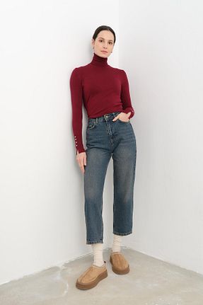 شلوار جین آبی زنانه پاچه لوله تفنگی Qutu Butik - کد 884969974