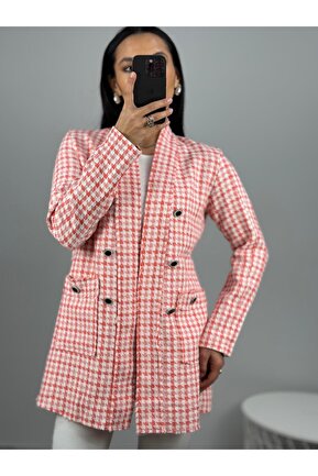 کت صورتی زنانه بدون آستر Qutu Butik - کد 809796984