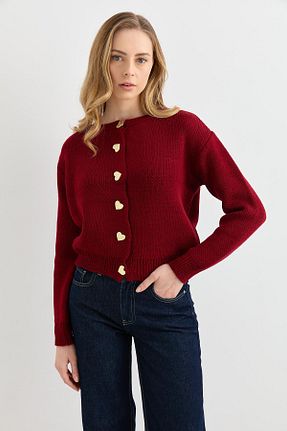 رویه زرشکی زنانه اکریلیک Qutu Butik - کد 882535009