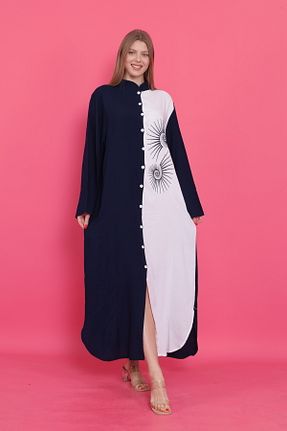 لباس حجاب سرمه ای زنانه سایز بزرگ mervemoda - کد 884966263