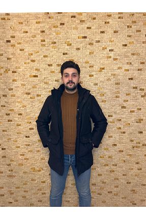پالتو پشمی مشکی مردانه رگولار Bigazzi - کد 884975064