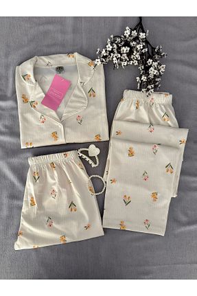 ست لباس راحتی بژ زنانه گلدار MH Moony Homewears - کد 884986923
