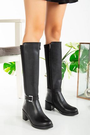 چکمه مشکی زنانه لیکرا moun shoes - کد 884984948
