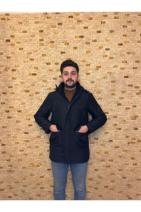 پالتو پشمی مشکی مردانه رگولار Bigazzi - کد 884975064