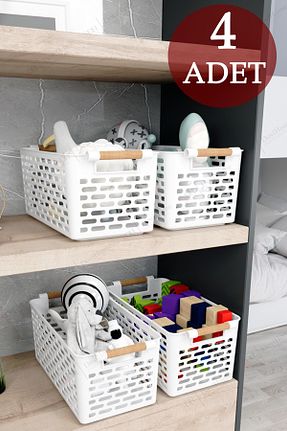 سبد سفید پلاستیک DOVİ HOME - کد 885045726