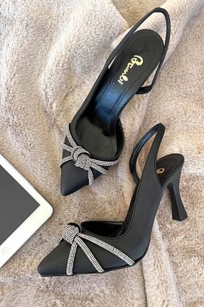 کفش مجلسی مشکی زنانه پاشنه نازک Bambi - کد 806456527