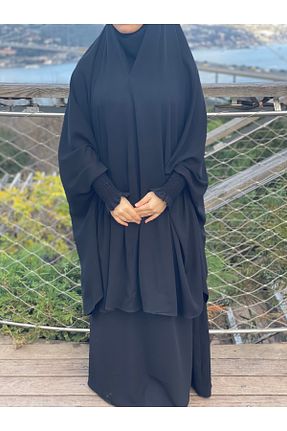 ست بالاتنه و پائین تنه حجاب مشکی زنانه رگولار ZÜMHA - کد 884990475