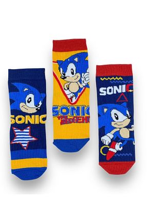 جوراب آبی بچه گانه پنبه ای Sonic - کد 884991081