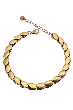 دستبند استیل (فولاد) زرد زنانه استیل ضد زنگ eleganzo - کد 871797116