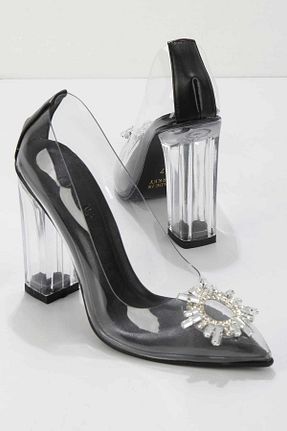کفش مجلسی مشکی زنانه پاشنه نازک Bambi - کد 238307652