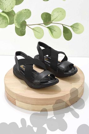 صندل مشکی زنانه پاشنه تخت Bambi - کد 728706019