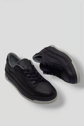 کفش اسنیکر مشکی زنانه چرم اصل Vera Pelle Shoes - کد 883911565