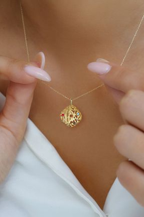 گردنبند نقره طلائی زنانه 925 عیار Tasarlatak - کد 779288479