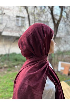 شال زرشکی زنانه پنبه ای shalby - کد 885055616